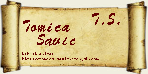 Tomica Savić vizit kartica